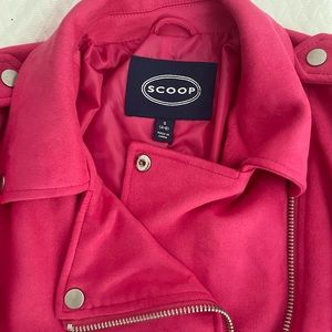 Hot pink suede women’s jacket